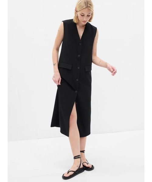 GAP（ギャップ）の「トレンチロングベスト ワンピース（ワンピース・レディース・グリーン/ブラウン/ブラック・XS/S/M/L/XXS）」の19枚目の写真