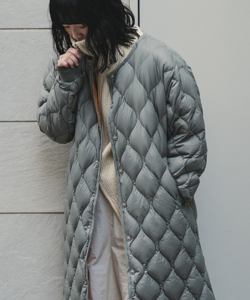 TAION(タイオン)の「【 TAION / タイオン 】 ミリタリーWジップVネックダウンジャケット MILITARY W-ZIP V NECK DOWN JKT (SOFT SHELL) TAION-104LSBPML ICQ(ダウンジャケット/コート・レディース・カーキ/オリーブドラブ/ブラック/ベージュ・L/M)」の10枚目の写真