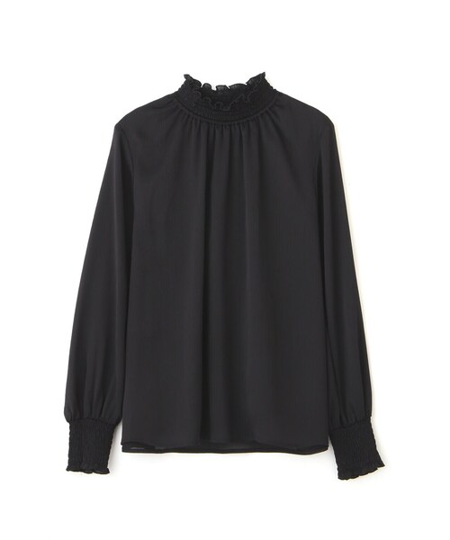 NATURAL BEAUTY BASIC(ナチュラルビューティーベーシック)の「◇シャーリングネックブラウス(シャツ/ブラウス・レディース・ブラック/マジェンタ/オフホワイト/ピンク・SMALL/MEDIUM)」の5枚目の写真
