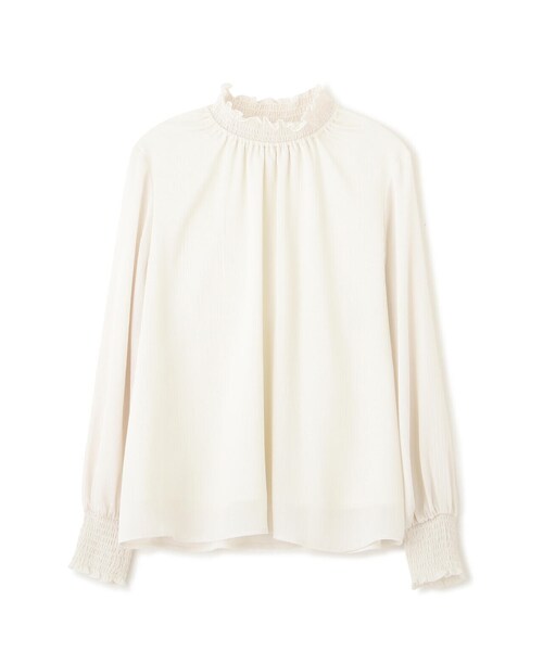 NATURAL BEAUTY BASIC(ナチュラルビューティーベーシック)の「◇シャーリングネックブラウス(シャツ/ブラウス・レディース・ブラック/マジェンタ/オフホワイト/ピンク・SMALL/MEDIUM)」の13枚目の写真
