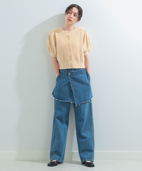 RayBEAMS/フェザーラメパフスリーブカーディガン