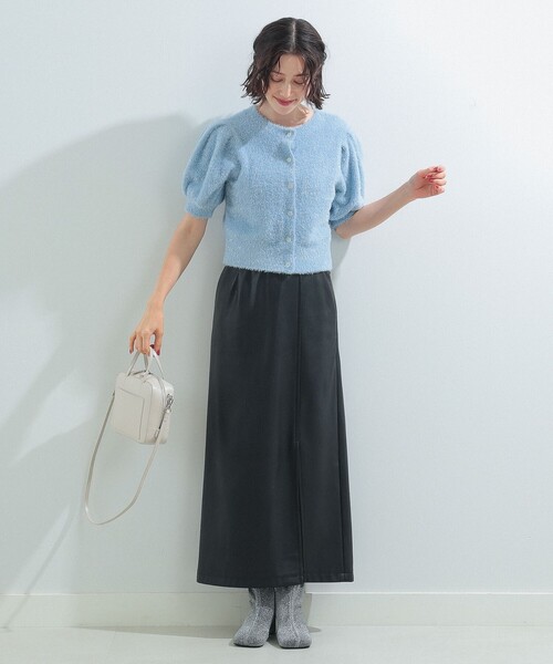 RayBEAMS/フェザーラメパフスリーブカーディガン