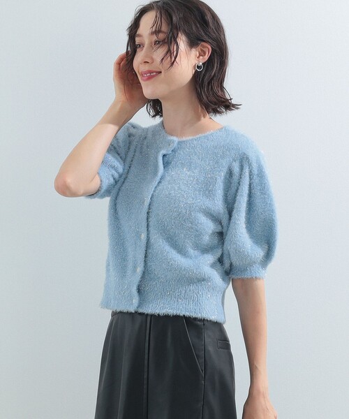 RayBEAMS/フェザーラメパフスリーブカーディガン