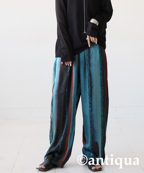 antiqua(アンティカ)の「レトロ柄テーパードパンツ(その他パンツ・レディース・ブルー/イエロー・FREE)」の11枚目の写真