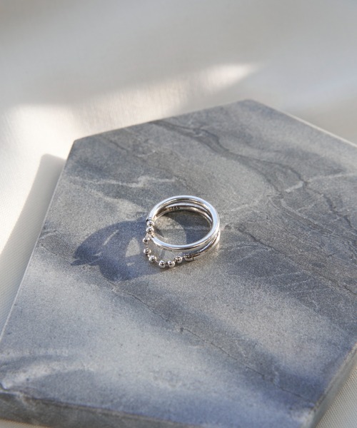 notch.(ノッチ)の「ボールチェーンリング/silver925/シルバー925(リング・レディース・シルバー・ONESIZE)」の1枚目の写真