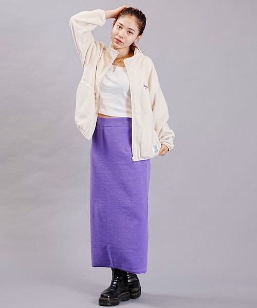 DISCUS ATHLETIC（ディスカス　アスレチック）の「DISCUS ATHLETIC/ディスカスアスレチック フリースジャケット フルジップ ハイネックジャケット 3487-8970（その他アウター・レディース・アイボリー/ブラック/グレー・M/L）」の9枚目の写真