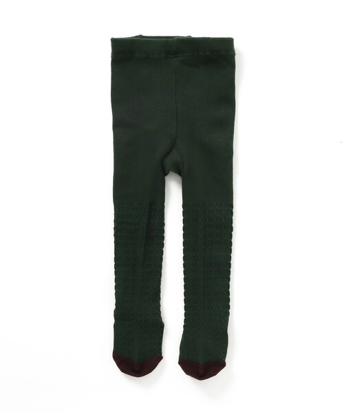 apres les cours（アプレレクール）の「バイカラーワッフルタイツ（その他ベビーウェア・キッズ・カーキ/ラベンダー/アイボリー/その他2/マスタード・80）」の3枚目の写真