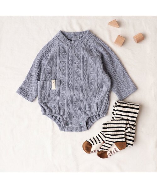 apres les cours（アプレレクール）の「バイカラーワッフルタイツ（その他ベビーウェア・キッズ・カーキ/ラベンダー/アイボリー/その他2/マスタード・80）」の6枚目の写真