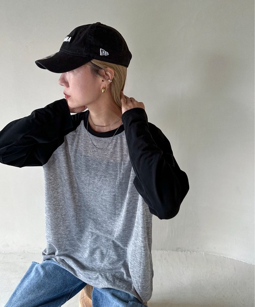 feepur（フェピュール）の「ラグランシアーロンTee（Tシャツ/カットソー・レディース・オフホワイト/グレー・MEDIUM）」の3枚目の写真