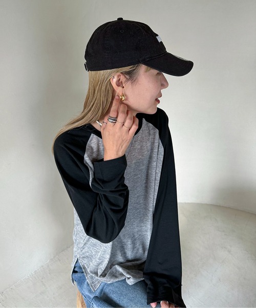 feepur（フェピュール）の「ラグランシアーロンTee（Tシャツ/カットソー・レディース・オフホワイト/グレー・MEDIUM）」の9枚目の写真