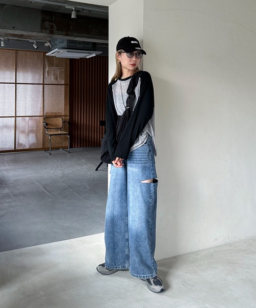 feepur（フェピュール）の「ラグランシアーロンTee（Tシャツ/カットソー・レディース・オフホワイト/グレー・MEDIUM）」の11枚目の写真