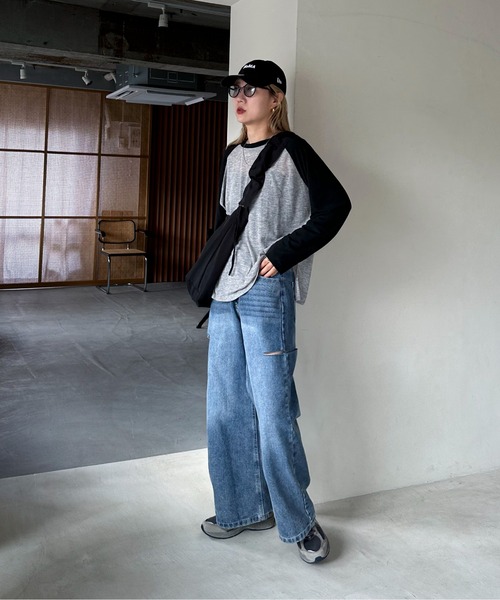 feepur（フェピュール）の「ラグランシアーロンTee（Tシャツ/カットソー・レディース・オフホワイト/グレー・MEDIUM）」の12枚目の写真