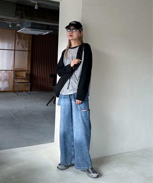 feepur（フェピュール）の「ラグランシアーロンTee（Tシャツ/カットソー・レディース・オフホワイト/グレー・MEDIUM）」の13枚目の写真