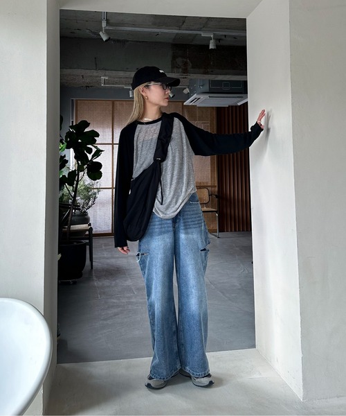 feepur（フェピュール）の「ラグランシアーロンTee（Tシャツ/カットソー・レディース・オフホワイト/グレー・MEDIUM）」の14枚目の写真