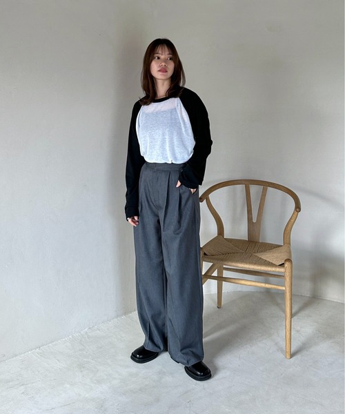 feepur（フェピュール）の「ラグランシアーロンTee（Tシャツ/カットソー・レディース・オフホワイト/グレー・MEDIUM）」の15枚目の写真