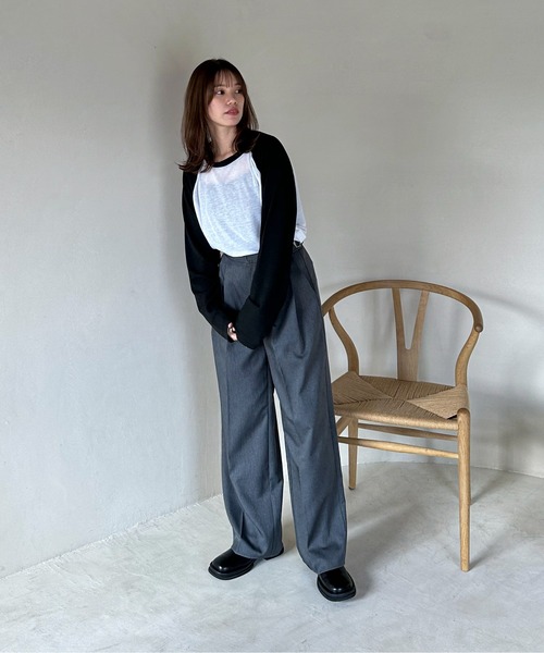 feepur（フェピュール）の「ラグランシアーロンTee（Tシャツ/カットソー・レディース・オフホワイト/グレー・MEDIUM）」の16枚目の写真