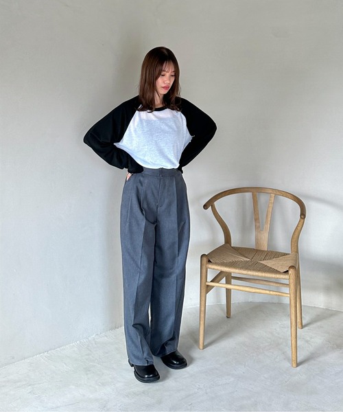 feepur（フェピュール）の「ラグランシアーロンTee（Tシャツ/カットソー・レディース・オフホワイト/グレー・MEDIUM）」の19枚目の写真