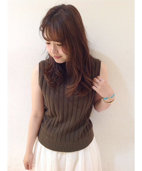 Chico（チコ）の「ハイネックRIBノースリニット（ニット/セーター・レディース・クリーム/モスグリーン/ホワイト・FREE）」の3枚目の写真