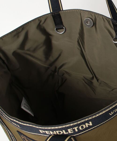PENDLETON(ペンドルトン)の「【PENDLETON】LOGOTAPE MINITOTE(トートバッグ・レディース・カーキ/ブラック/ベージュ・FREE)」の10枚目の写真