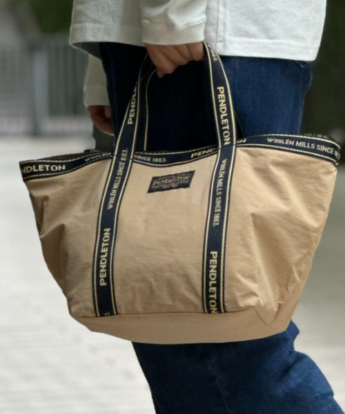 PENDLETON(ペンドルトン)の「【PENDLETON】LOGOTAPE MINITOTE(トートバッグ・レディース・カーキ/ブラック/ベージュ・FREE)」の3枚目の写真