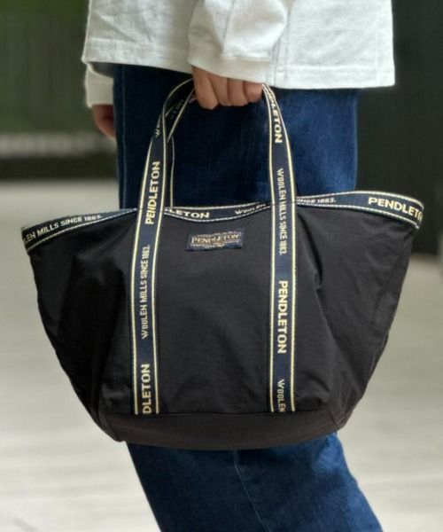 PENDLETON(ペンドルトン)の「【PENDLETON】LOGOTAPE MINITOTE(トートバッグ・レディース・カーキ/ブラック/ベージュ・FREE)」の2枚目の写真