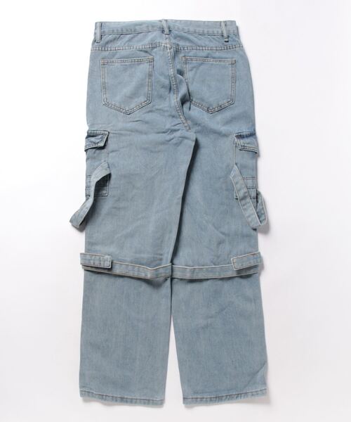 Burner(バーナー)の「【OKUOKU 0909】ベルトデザイン / ルーズ / デニム oku-bottom-706280745363-40 U(デニムパンツ・メンズ・グレー/ライトブルー・L/M/XL)」の3枚目の写真