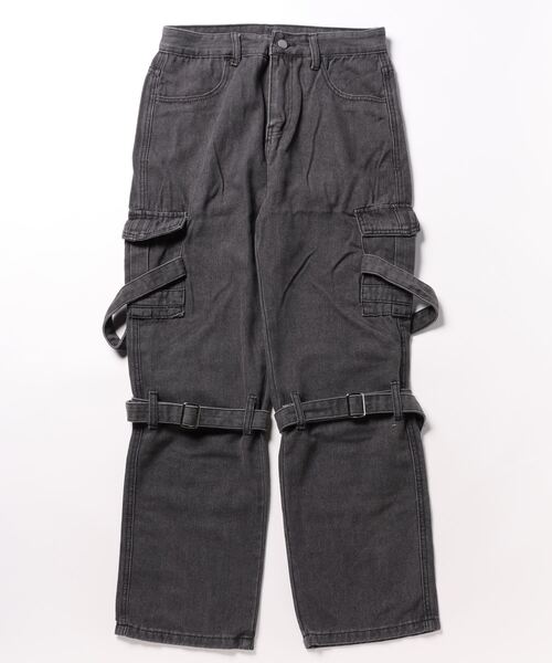 Burner(バーナー)の「【OKUOKU 0909】ベルトデザイン / ルーズ / デニム oku-bottom-706280745363-40 U(デニムパンツ・メンズ・グレー/ライトブルー・L/M/XL)」の14枚目の写真