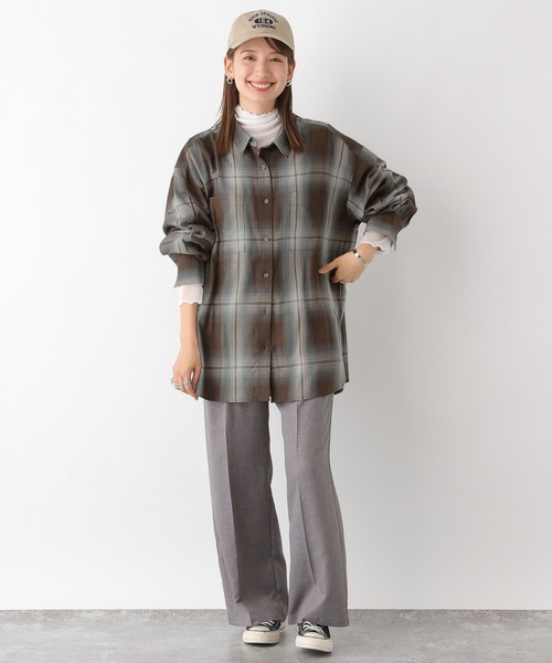 新品】シャギーチェックシャツ Fサイズ レッド レプシィム LEPSIM