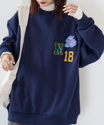 ロゴ刺繍ワッペン ヘビーウエイトビッグサイズトレーナー