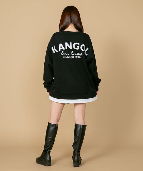 KANGOL(カンゴール)の「【KANGOL/カンゴール】フェイクレイヤード バックプリント ワンポイント刺繍 ビッグシルエット 裏起毛 クルースウェット トレーナー(スウェット・メンズ・ホワイト/ブルー/ブラック・X-LARGE/LARGE/MEDIUM)」の22枚目の写真