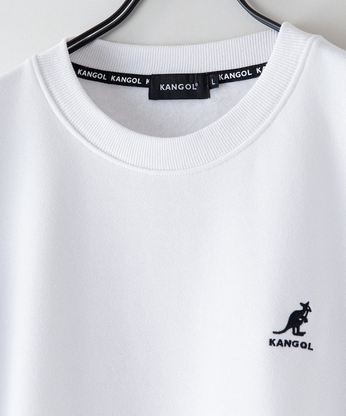 KANGOL(カンゴール)の「【KANGOL/カンゴール】フェイクレイヤード バックプリント ワンポイント刺繍 ビッグシルエット 裏起毛 クルースウェット トレーナー(スウェット・メンズ・ホワイト/ブルー/ブラック・X-LARGE/LARGE/MEDIUM)」の10枚目の写真
