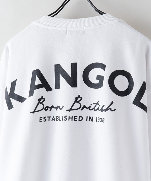 KANGOL(カンゴール)の「【KANGOL/カンゴール】フェイクレイヤード バックプリント ワンポイント刺繍 ビッグシルエット 裏起毛 クルースウェット トレーナー(スウェット・メンズ・ホワイト/ブルー/ブラック・X-LARGE/LARGE/MEDIUM)」の16枚目の写真