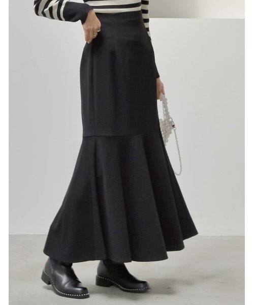 Re:EDIT（リエディ）の「[低身長/高身長サイズ有][イージーケア]カットジョーゼットハイウエストマーメイドスカート（スカート・レディース・モカ/ブラック/チャコールグレー/ホワイト/ベージュ/アイボリー系・MEDIUM/SHORT/LARGE/TALL）」の10枚目の写真