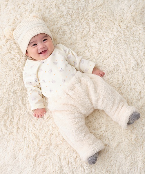 ベイビーチアー ボアカーディガン 80-90 温 