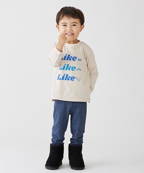 petit main（プティマイン）の「【プティプラ】ＢＯＹＳ長袖Ｔシャツ（Tシャツ/カットソー・キッズ・ライトグレー/レッド/ネイビー/モスグリーン/アイボリー/マルチ/ブルー/トップグレー/オフホワイト/グリーン・120cm/130cm/110cm/100cm/80ｃｍ/90cm）」の17枚目の写真