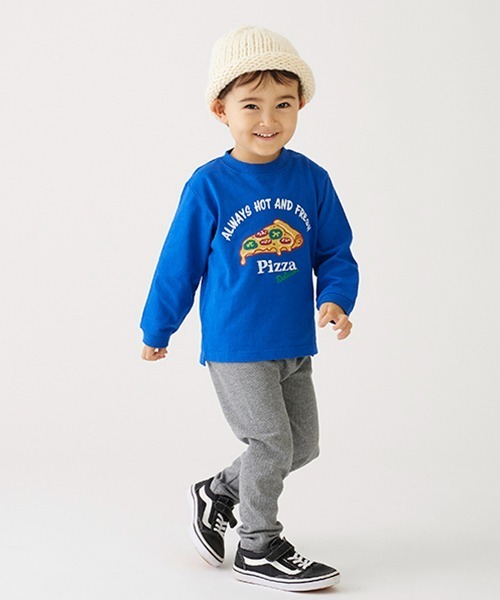 petit main（プティマイン）の「【プティプラ】ＢＯＹＳ長袖Ｔシャツ（Tシャツ/カットソー・キッズ・ライトグレー/レッド/ネイビー/モスグリーン/アイボリー/マルチ/ブルー/トップグレー/オフホワイト/グリーン・120cm/130cm/110cm/100cm/80ｃｍ/90cm）」の22枚目の写真