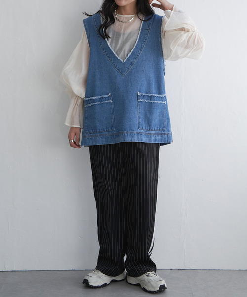 VENCEEXCHANGE（ヴァンスエクスチェンジ）の「袖フレアブラウス（シャツ/ブラウス・レディース・ホワイト/ブラック/ベージュ・M）」の7枚目の写真