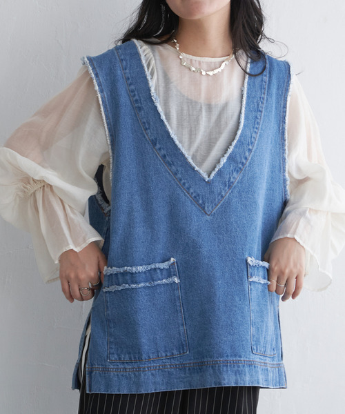 VENCEEXCHANGE（ヴァンスエクスチェンジ）の「袖フレアブラウス（シャツ/ブラウス・レディース・ホワイト/ブラック/ベージュ・M）」の5枚目の写真