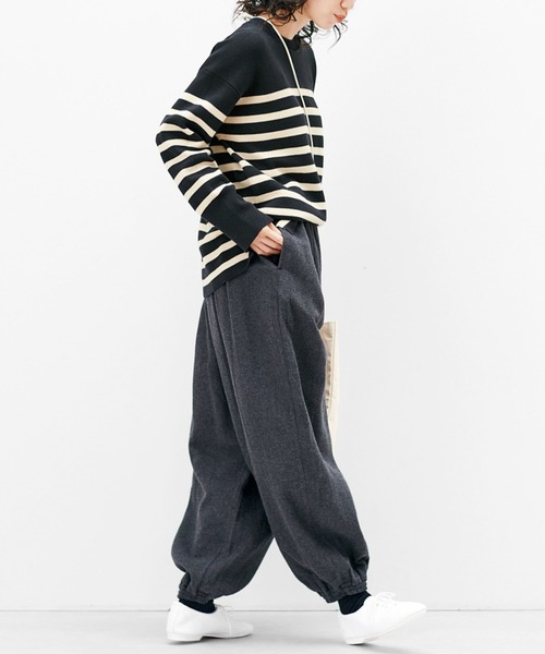 Live in comfort（リブインコンフォート）の「リブ　イン　コンフォート　トレーナー感覚で毎日活躍！コットン素材のミラノリブニットトップス（ニット/セーター・レディース・ブラック系その他/ネイビー/レッド・MEDIUM/LARGE/SMALL/XX-LARGE/X-LARGE/XXX-LARGE）」の13枚目の写真