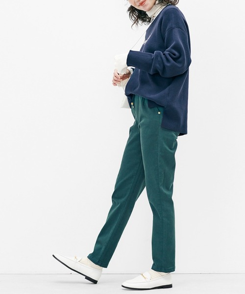 Live in comfort（リブインコンフォート）の「リブ　イン　コンフォート　トレーナー感覚で毎日活躍！コットン素材のミラノリブニットトップス（ニット/セーター・レディース・ブラック系その他/ネイビー/レッド・MEDIUM/LARGE/SMALL/XX-LARGE/X-LARGE/XXX-LARGE）」の17枚目の写真