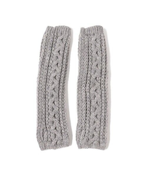 BEAMS BOY（ビームスボーイ）の「HIGHLAND 2000 / ケーブル アーム ウォーマー（アームカバー・レディース・レッド/グレー系その他/オフホワイト・ONE SIZE）」の2枚目の写真