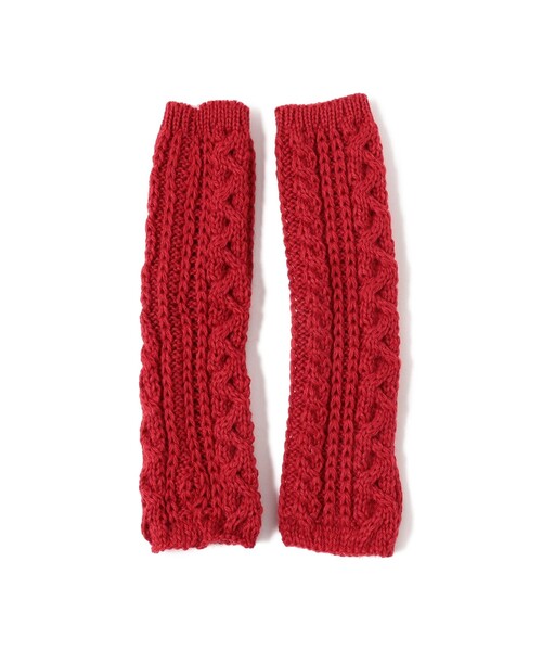 BEAMS BOY（ビームスボーイ）の「HIGHLAND 2000 / ケーブル アーム ウォーマー（アームカバー・レディース・レッド/グレー系その他/オフホワイト・ONE SIZE）」の3枚目の写真