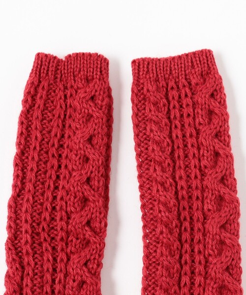 BEAMS BOY（ビームスボーイ）の「HIGHLAND 2000 / ケーブル アーム ウォーマー（アームカバー・レディース・レッド/グレー系その他/オフホワイト・ONE SIZE）」の10枚目の写真