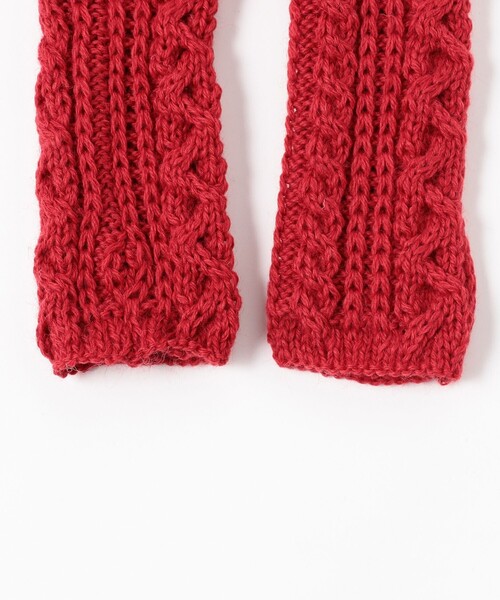 BEAMS BOY（ビームスボーイ）の「HIGHLAND 2000 / ケーブル アーム ウォーマー（アームカバー・レディース・レッド/グレー系その他/オフホワイト・ONE SIZE）」の11枚目の写真