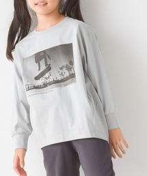OMNES（オムネス）の「キッズコクーンシルエットプリント長袖Tシャツ（Tシャツ/カットソー）」