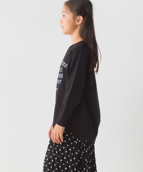 OMNES(オムネス)の「キッズコクーンシルエットプリント長袖Tシャツ(Tシャツ/カットソー・キッズ・ホワイト/ブラック/グレー/グリーン・100/110/130/140/120)」の11枚目の写真