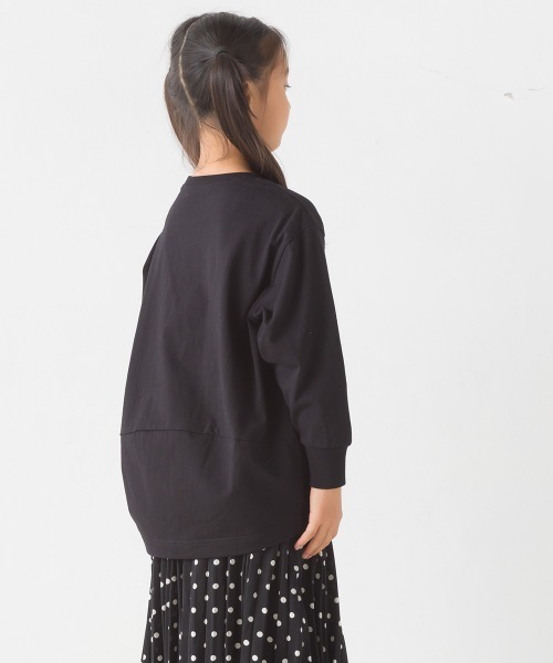 OMNES(オムネス)の「キッズコクーンシルエットプリント長袖Tシャツ(Tシャツ/カットソー・キッズ・ホワイト/ブラック/グレー/グリーン・100/110/130/140/120)」の12枚目の写真