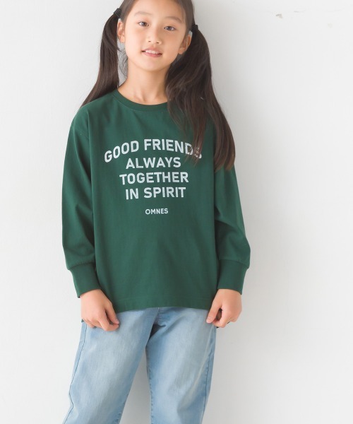 OMNES(オムネス)の「キッズコクーンシルエットプリント長袖Tシャツ(Tシャツ/カットソー・キッズ・ホワイト/ブラック/グレー/グリーン・100/110/130/140/120)」の20枚目の写真