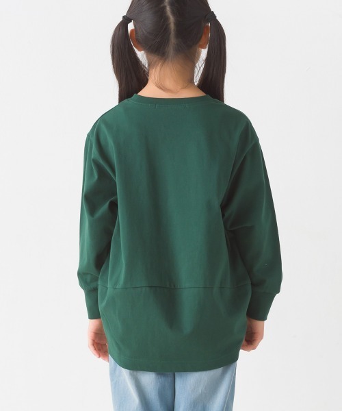OMNES(オムネス)の「キッズコクーンシルエットプリント長袖Tシャツ(Tシャツ/カットソー・キッズ・ホワイト/ブラック/グレー/グリーン・100/110/130/140/120)」の22枚目の写真