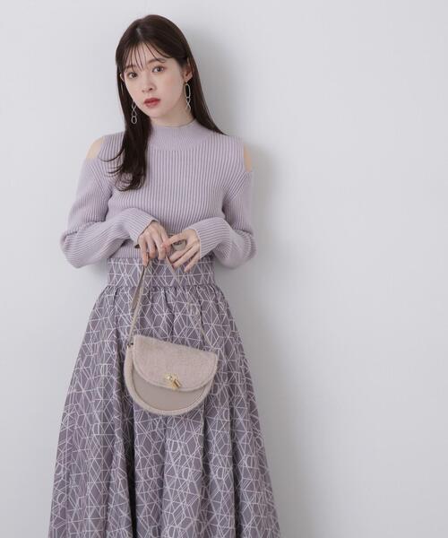 PROPORTION BODY DRESSING(プロポーションボディドレッシング)の「肩開きハイネックニット / 1213270023(ニット/セーター・レディース・ブルー/グレー/ブラック・FREE)」の1枚目の写真